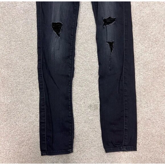 Black Orchid Jeans Black Skinny Distressed Pockets Women’s Size 25 - Picture 11 of 12